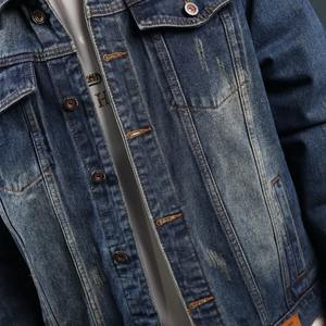 Veste de cow-boy rétro pour hommes pour l'hiver haut bleu décontracté polyvalent de haute qualité avec broderie lavée à l'eau lumière lâche - Product Image 6