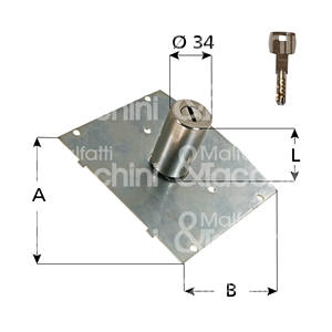 CYLINDRE POUR CLÉ DE POMPE Avec 3 clés Pour art. 2101 - 02 - 51 - 52 2301 - 02 - 51 - 52 2501 - 02 - 51 - 52 4301 - 02-51- - Product Image 1