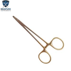 Porte-aiguilles TC en or, best-seller, 4,5 pouces, mâchoires en carbure de tungstène, acier inoxydable, instrument chirurgical, prise en main précise, durable - Product Image 2