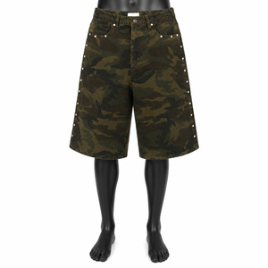 Pantalones Cortos de Mezclilla Holgados con Camuflaje para Hombre, Estilo Urbano, Personalizados, OEM, ODM, Venta al Por Mayor - Product Image 1