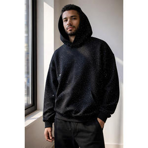 Sudaderas con Capucha y Cremallera con Pedrería al por Mayor, con Pedrería Brillante, Estilo Urbano, Fabricante OEM - Product Image 4