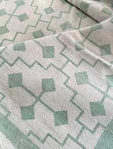 Tapis Oushak en Laine Fine de Taille Personnalisée Noué à la Main Design Floral Vintage Beige Vert Style Turc Motif Abstrait Vintage - Product Image 5