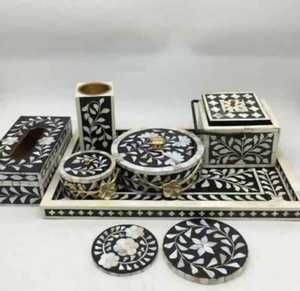 Juego de regalo de quemador de Bakhoor con incrustaciones de madreperla fina para quemador de Bakhoor decorativo de Ramadán y Eid con regalo de Ramadán - Product Image 5