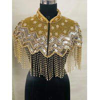 Ornements faits main sur mesure, détails raffinés, design géométrique vintage, légers, anti-plis, perlés et pailletés