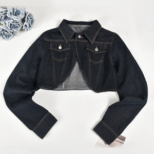 2025 Otoño Invierno de talla grande para mujer, Chaqueta vaquera azul desgastada, estilo informal a la moda para las estaciones de otoño y verano - Product Image 5