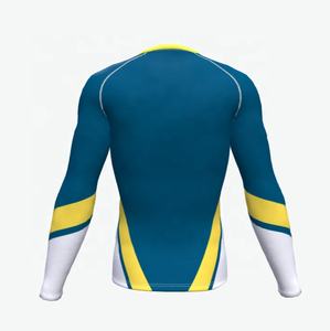 Rashguard de manga larga para hombre de alta calidad, manga corta con compresión de pulgar, Spandex, material impreso, protector - Product Image 2