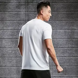 T-shirt homme 100% coton de haute qualité respirant col rond manches courtes taille plus - Product Image 3