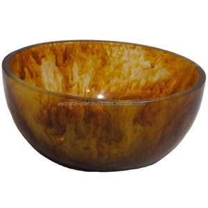 Decorative <b>large</b> serving resin <b>bowl</b> perfect for serving fruits <b>salads</b> or snacks in a stylish way with vibrant - Product Image 1