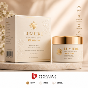 Custom Luxe High-Protection Sunscreen Cream with Gold Foil & Hot Stamping Handle <b>Square</b> Rigid Box - Product Image 6