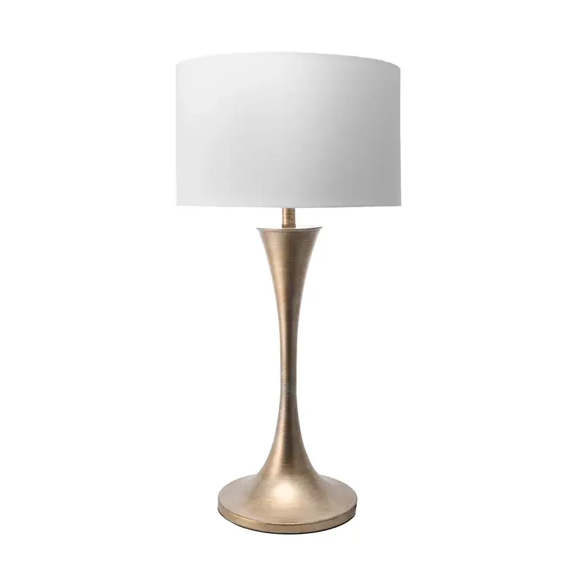Lâmpada de mesa dourada para hotel, amazon, direta, índia, barata, decorativa, estilo luxo, metal, 33 ", lâmpada de mesa, para casa e sala de estar
