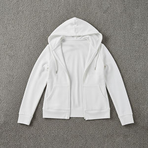 Sudadera con Capucha de Alta Calidad para Mujer, Corte Ajustado, Cierre Completo, Bordado 3D Personalizado, Lavado Ácido, Ropa de Calle de Invierno, 100% Algodón, Antiarrugas en la Parte Delantera - Product Image 4