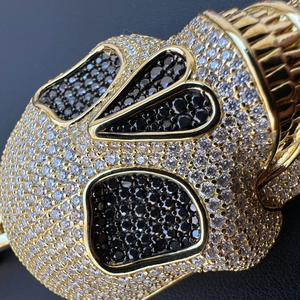 Pendentif crâne 3D en argent sterling 925 en 3 tailles: petit, moyen, grand, testeur de diamants passe - Product Image 2