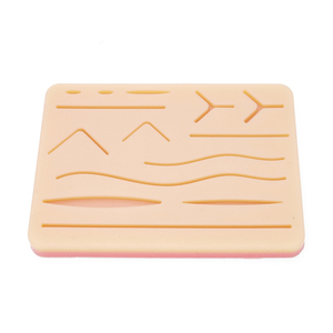 Kit complet de formation avec coussinet de suture en silicone et plaies en acier inoxydable pour étudiants en médecine Kit chirurgical rouge - Product Image 2