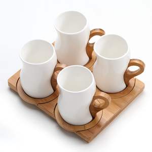 Juego de Bandejas para Tazas de Madera Premium Craft Valley, Pulido y Pintado, Moderno, Duradero, Decorativo, Accesorio para el Hogar y la Cocina - Product Image 3