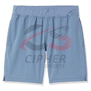 Pantalones cortos de gimnasio para correr con logotipo personalizado, entrenamiento de sudor, entrenamiento, Fitness, deportes atléticos, poliéster, pantalones cortos de gimnasio informales para hombre - Product Image 1