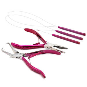 Complete Salon <b>Hair</b> <b>Extension</b> Pliers Kit Professional Installation Tool Set For Micro Ring Nano Ring <b>Bead</b> <b>Hair</b> <b>Extensions</b> - Product Image 1