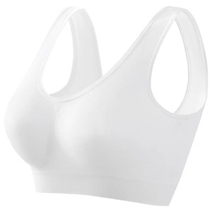 Top de Yoga OEM al por Mayor sin Costuras de Poliéster y Spandex Blanco, Sujetador Deportivo Ajustado de Primera Calidad con Textura, Bloques de Color para Mujer, Alta Intensidad - Product Image 1