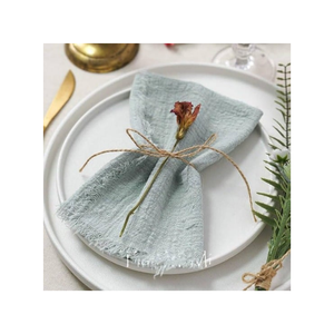 Serviettes en coton Eco Choice 16x16 pouces 260TC, bleu soyeux, personnalisées, artisanales, idéales pour la décoration de repas bio et les fournisseurs en gros - Product Image 6