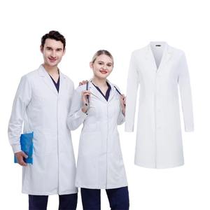 Vente en gros de conception de haute qualité impression de logo personnalisé femmes hôpital porter blouse de laboratoire en couleur blanche - Product Image 1