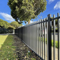 Panneaux de clôture de sécurité modernes en alliage d'aluminium, revêtement en poudre, anti-rongeurs, imperméables, pour la maison, extérieur, panneau de clôture à lame verticale