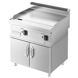 Plaque de cuisson électrique commerciale - 7,1 kW - Surface lisse - Zone de cuisson : 795x535 mm - Avec base armoire - 2 portes - Product Image 2