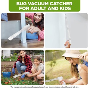 Lámpara LED Aspiradora de Insectos Recargable por USB, Ecológica y SIN DAÑOS, para Eliminar Mosquitos, Moscas, Abejas, Hormigas y Cucarachas (Uso Interior/Exterior) - Product Image 4