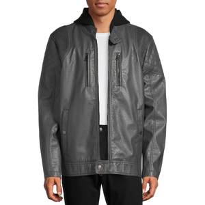 Veste en cuir pour hommes OEM ODM Slim Fit Vintage Motorcycle Biker Manteaux Factory - Product Image 1