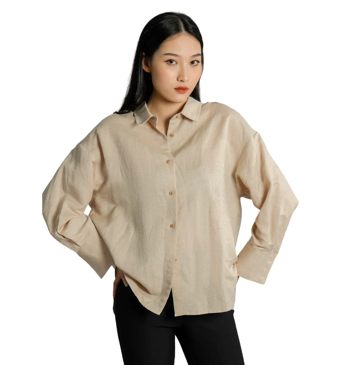 NEWEST DESIGN FROM NAM&CO BRAND - TOP QUALITY OVERSIZED LOOSE BOY FRIEND LONG SLEEVE SHIRT FOR SALE