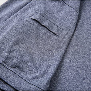 Polo en coton gris à manches courtes pour homme, couleur unie, décontracté, respirant, tricoté en piqué - Product Image 3