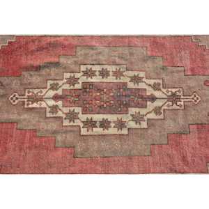 5x11.3 ft Rug, Turkish Vintage Rug, <b>Red</b> <b>Wool</b> Rug - Product Image 5