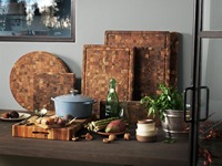 Bloc de boucher rectangulaire d'article chaud avec poignée en bois planches à découper pour ustensiles de cuisine planche de service écologique fabriqué au Vietnam