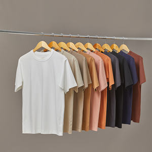 Venta al por mayor de alta calidad transpirable 220g 70% algodón 30% poliéster CVC Unisex hombres mujeres logotipo personalizado liso cuello redondo Camiseta para hombres - Product Image 2