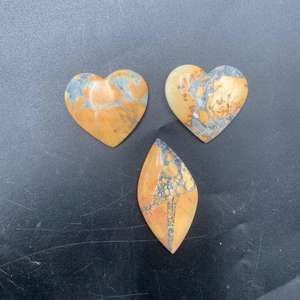 Cabochon de jaspe Maligano naturel de qualité supérieure d'Indonésie, motifs multicolores uniques en formes de cœur, d'ovale, de larme et de formes libres - Product Image 2