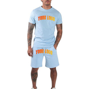 Custom LOGO Wholesale High Quality Casual Short <b>Set</b> Active Wear Summer Tracksuits Men 2 <b>PC</b> Suit T Shirt and Short <b>Set</b> for Man - Product Image 3