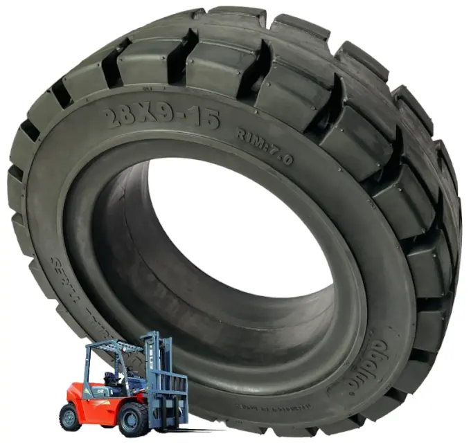 Pneus de borracha sólida 18x7-8 28x9-15 700-12 650-10 200/50-10 pneus de empilhadeira aboluo marca melhor qualidade fabricantes de pneus Vietnam