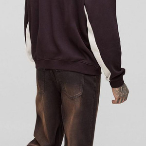 New Fashion OEM Chocolate Tall Oversized Boxy Official Zip Hoodies Men Custom Logo Heavyweight Cotton Streetwear Men's Hoodies - Product Image 3