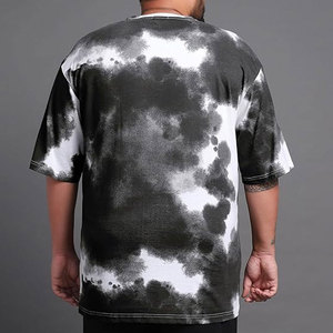 T-shirt personnalisé pour hommes, coupe boxy, 100% coton, surdimensionné, côtelé, col rond, poids lourd, streetwear, impression numérique, surdimensionné - Product Image 3