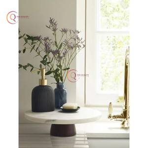 แท่นวางเค้กหินอ่อนทรงกลมรูปทรงกลมสำหรับตกแต่งบ้านดีไซน์ดอกไม้วันเกิดธีมโรแมนติกปาร์ตี้เค้กหินอ่อนที่ดีที่สุด - Product Image 2