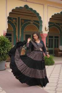 Indian Export Quality Beautiful Outfit Modern Style High on Demand Rayon <b>Lehenga</b> <b>Choli</b> & Dupatta With Printed Work <b>Woman</b> Fashion - Product Image 5
