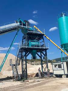 Nouvelle condition 120 M3/h Machine à béton électrique centrale fixe avec composants de base moteur PLC roulement de boîte de vitesses - Product Image 3