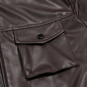 Venta al por mayor caliente 100% de alta calidad de peso ligero mejor diseño 2024 para la venta en línea ahora chaqueta de cuero para hombres - Product Image 5