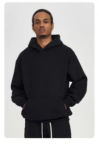 Personalización 100% algodón logo Drop Shoulder Boxy Hoodies para hombres Athletic Heavyweight Hoodies personalizado impreso al por mayor - Product Image 5