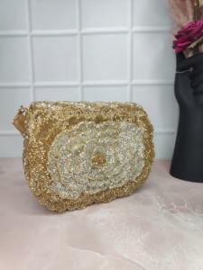 Sacs design faits à la main Inde élégant Vintage été mariage événement Collection Portable ouvert couverture fermetures bouton de broderie - Product Image 2