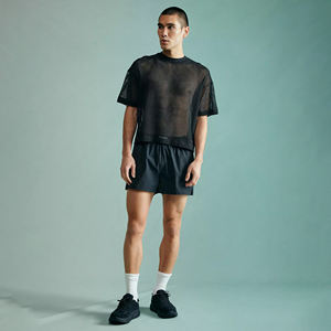 T-shirt Streetwear unisexe en maille, respirant, surdimensionné, mode d'été décontractée, pour hommes et femmes - Product Image 5