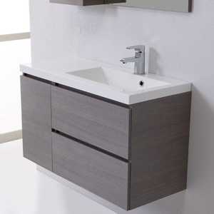 Mobile Bagno Moderno da Parete Design Italiano 90 cm di Larghezza Profondità Ridotta - Product Image 3