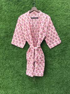 Kimono en coton imprimé tigre Peignoir de bain doux et confortable Robe à imprimé floral pour l'hiver Cadeau d'été pour sa nouvelle Robe Kimono - Product Image 2