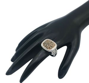 Anillo de cóctel de miligrano de diamante multicolor Natural de plata 925 0,91 Cts clásico para regalo de fiesta de aniversario de compromiso de boda - Product Image 6