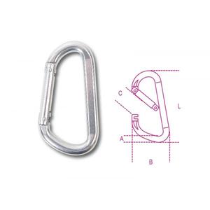 ตะขอคาราบิเนอร์สี่เหลี่ยมคางหมูแบบ BETA-ROBUR หลายแพ็คทำจากสเตนเลสสตีล316ทนทาน - Product Image 2