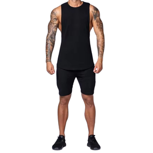 <b>Black</b> <b>Men</b> Sleeveless Shirt Gym Stringer Cotton Hip Hop Muscle Tees Fitness Clothing Bodybuilding <b>Vest</b> - Product Image 4