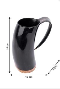 Taza de cuerno de búfalo americano de lujo, diseño creativo de flores, accesorios de barra pulidos de excelente calidad, suministro a granel, cuerno de bebida - Product Image 4